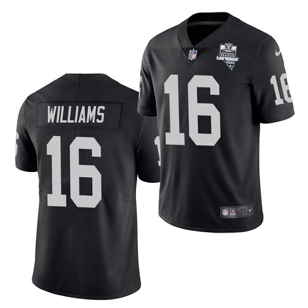 Men's Las Vegas Raiders #16 Tyrell Williams Black NFL 2020 Inaugural Season Vapor Limited Stitched Jersey